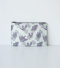 Produktbild: Koreanische Hanji-Papiertasche Federm&auml;ppchen Kosmetiktasche &ndash; Lila/Lavendel - aus traditionellem Hanji-Papier &ndash; mit Rei&szlig;verschluss