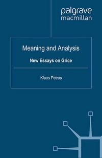 Produktbild: Meaning and Analysis: New Essays on Grice