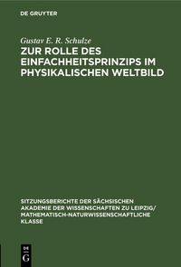 Produktbild: Zur Rolle des Einfachheitsprinzips im physikalischen Weltbild
