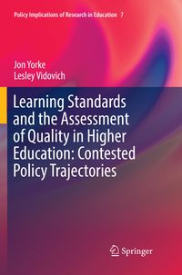 Produktbild: Learning Standards and the Assessment of Quality in Higher Education: Contested Policy Trajectories