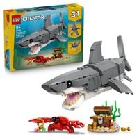 Produktbild: LEGO Creator 3-in-1-Set 31381 Wilder Hai mit Schatztruhe, Geschenk ab 8