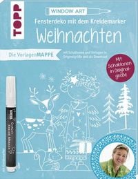 Produktbild: Vorlagenmappe Fensterdeko mit dem Kreidemarker - Weihnachten von Pia Pedevilla. Inkl. Original Kreidemarker von Kreul