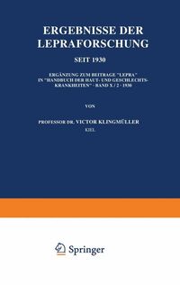 Produktbild: Ergebnisse der Lepraforschung seit 1930