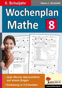 Produktbild: Wochenplan Mathe / Klasse 8