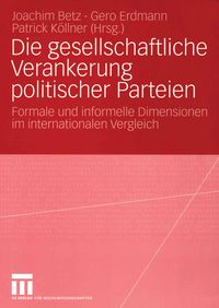 Produktbild: Die gesellschaftliche Verankerung politischer Parteien