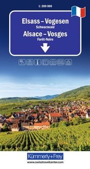 Produktbild: K&uuml;mmerly+Frey Regional-Strassenkarte Elsass, Vogesen 1:200.000