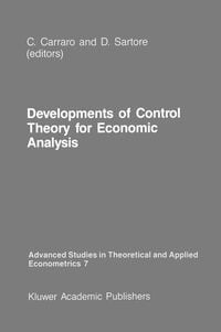 Produktbild: Developments of Control Theory for Economic Analysis