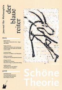 Der Blaue Reiter. Journal für Philosophie / Schöne Theorie Robert Zimmer