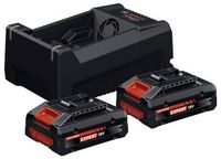 Produktbild: Bosch Professional 1600A0373J 2x EXBA18V-40 + GAL 12V/18V-80 Werkzeug-Akku und Ladeger&auml;t 18 V 4 Ah Li-Ion