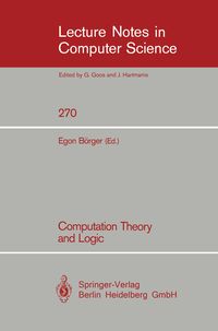 Produktbild: Computation Theory and Logic