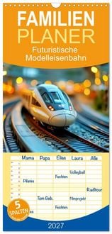 Produktbild: Familienplaner 2027 - Futuristische Modelleisenbahn mit 5 Spalten (Wandkalender, 21 x 45 cm) CALVENDO
