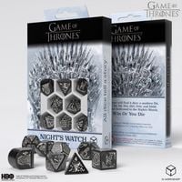 Produktbild: Q-Workshop QW097751 - Game of Thrones, Nights Watch Dice Set, 8-teilig