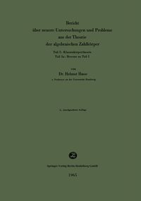 Produktbild: Bericht &uuml;ber neuere Untersuchungen und Probleme aus der Theorie der algebraischen Zahlk&ouml;rper