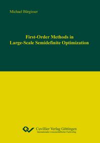 Produktbild: First-Order Methods in Large-Scale Semidefinite Optimization
