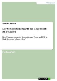 Produktbild: Der Sozialisationsbegriff der Gegenwart: P.F. Bourdieu