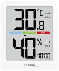 Produktbild: Techno Line Thermo-/Hygrometer Wei&szlig; WS9456
