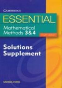 Produktbild: Evans, M: Essential Mathematical Methods 3 and 4 Solutions S