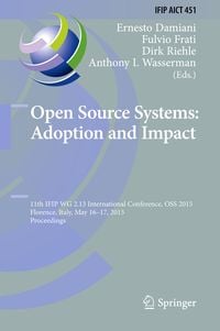Produktbild: Open Source Systems: Adoption and Impact