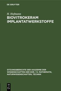 Produktbild: Biovitrokeram Implantatwerkstoffe