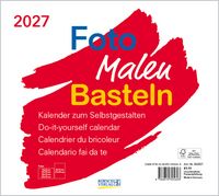 Produktbild Foto-Malen-Basteln Bastelkalender quer weiß 2027