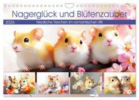 Produktbild: Nagergl&uuml;ck und Bl&uuml;tenzauber. Niedliche Tierchen im romantischen Stil (Wandkalender 2026 DIN A4 quer), CALVENDO Monatskalender