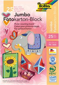 Bild vom Artikel Folia  Jumbo-Fotokartonblock, 24x34cm, 25 Blatt, farbig sortiert vom Autor 