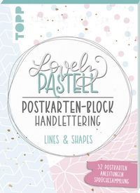 Bild vom Artikel Lovely Pastell Handlettering Postkartenblock Lines & Shapes vom Autor Ludmila Blum