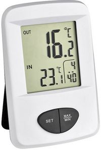 Produktbild: TFA Dostmann Base Funk-Thermometer Wei&szlig;