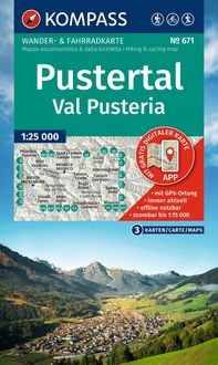 Produktbild: KOMPASS Wanderkarten-Set 671 Pustertal / Val Pusteria (3 Karten) 1:25.000