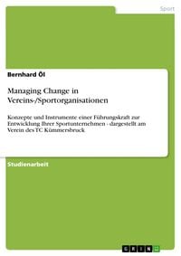 Produktbild: Managing Change in Vereins-/Sportorganisationen