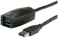 Produktbild: Roline USB-Kabel USB 3.2 Gen1 USB-A Stecker, USB-A Buchse 5.00 m Schwarz 12.04.1096