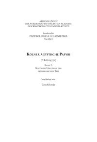 Produktbild: K&ouml;lner &auml;gyptische Papyri (P.K&ouml;ln &auml;gypt.)