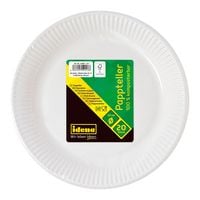 Produktbild: Idena Pappteller kompostierbar wei&szlig; &Oslash;23cm 20 St&uuml;ck