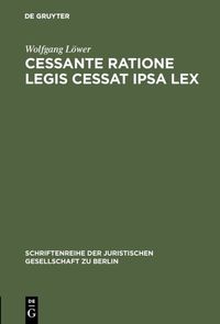 Produktbild: Cessante ratione legis cessat ipsa lex