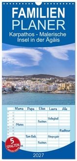 Produktbild: Familienplaner 2027 - Karpathos - Malerische Insel in der &Auml;g&auml;is mit 5 Spalten (Wandkalender, 21 x 45 cm) CALVENDO
