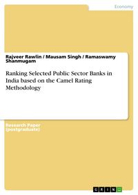 Produktbild: Ranking Selected Public Sector Banks in India based on the Camel Rating Methodology