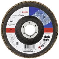 Produktbild: Bosch Accessories 2608603716 X431 F&auml;cherschleifscheibe Durchmesser 125 mm Bohrungs-&Oslash; 22.33 mm K&ouml;rnung (num) 40 Stahl 1 St.