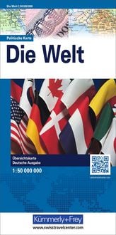 Produktbild: K&uuml;mmerly+Frey Weltkarte politisch 1:50 Mio.