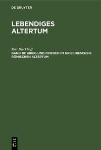 Produktbild: Krieg und Frieden im griechieschen-r&ouml;mischen Altertum