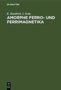 Produktbild: Amorphe Ferro- und Ferrimagnetika