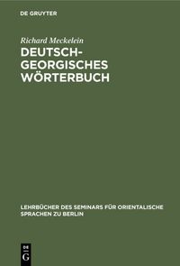 Produktbild: Deutsch-Georgisches W&ouml;rterbuch