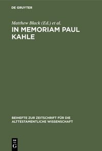 Produktbild: In Memoriam Paul Kahle