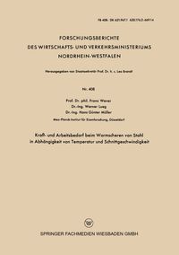 Produktbild: Kraft- und Arbeitsbedarf beim Warmscheren von Stahl in Abh&auml;ngigkeit von Temperatur und Schnittgeschwindigkeit