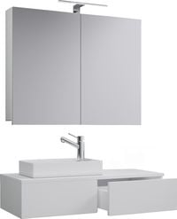 Produktbild: 3-tlg G&auml;ste WC Waschplatz Waschtisch Gudas Schrank