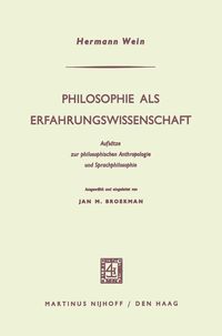 Produktbild: Philosophie als Erfahrungswissenschaft