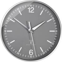 Produktbild: TFA Analoge Funk-Wanduhr mit Aluminium-Rahmen