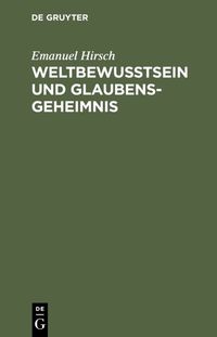 Produktbild: Weltbewusstsein und Glaubensgeheimnis