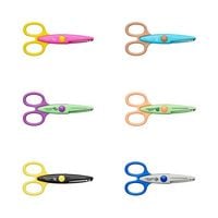 Produktbild: Fiskars Kidzors&trade; Kinder-Dekorscheren inkl. Tasche, 13 cm, Rechts- und Linksh&auml;nder, ab 4 Jahren, 6er Set