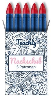 Produktbild: Teachly Nachschub Patrone 5er Set Rot