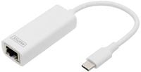Produktbild: Digitus Netzwerk, USB 3.2 Gen 1 (USB 3.0) Adapter [1x USB 3.2 Gen 1 Stecker C (USB 3.0) - 1x RJ45-Buchse] DN-3024 20.00 cm Geschirmt